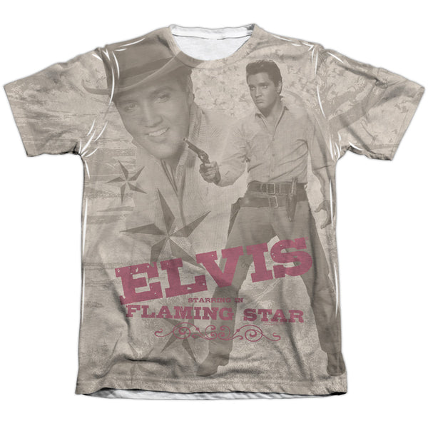 Elvis Presley - Flaming Star Adult Regular Fit Short Sleeve 65 - 35 Poly - Cotton
