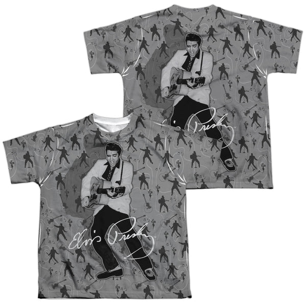 Elvis Presley - Rockin All Over (Front - Back Print) Youth Short Sleeve 100% Poly