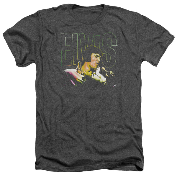 Elvis Presley - Multicolored Adult Regular Fit Heather Short Sleeve