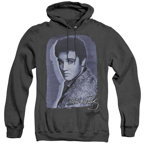 Elvis Presley - Overlay Adult Heather Hoodie