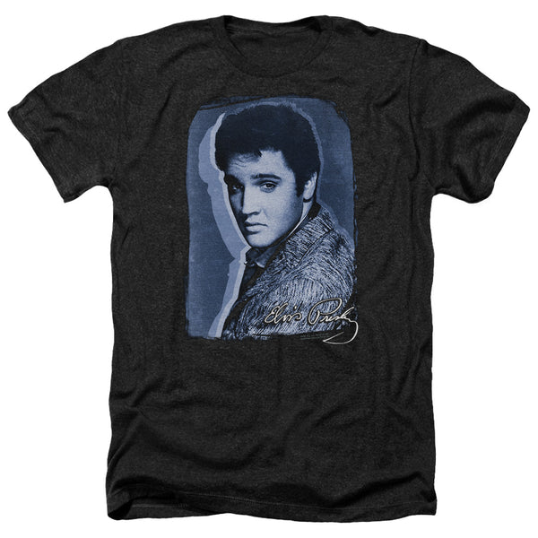 Elvis Presley - Overlay Adult Regular Fit Heather Short Sleeve
