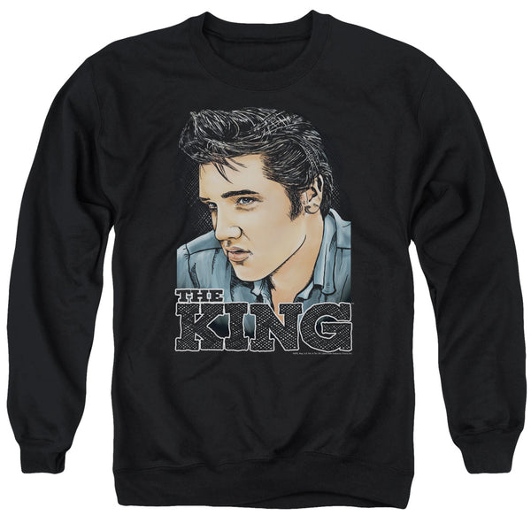 Elvis Presley - Graphic King Adult Crewneck Sweatshirt
