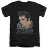 Elvis Presley - Graphic King Adult Slim Fit V Neck Cotton