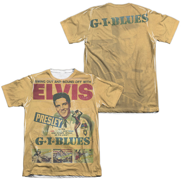 Elvis Presley - Gi Blues (Front - Back Print) Adult Regular Fit Short Sleeve 65 - 35 Poly - Cotton