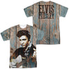 Elvis Presley - Woodgrain (Front - Back Print) Adult Regular Fit Short Sleeve 100% Poly