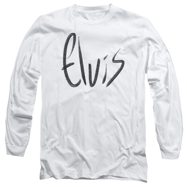 Elvis Presley - Sketchy Name Adult Long Sleeve