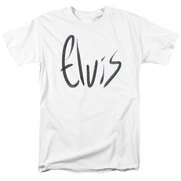 Elvis Presley - Sketchy Name Adult Regular Fit Short Sleeve