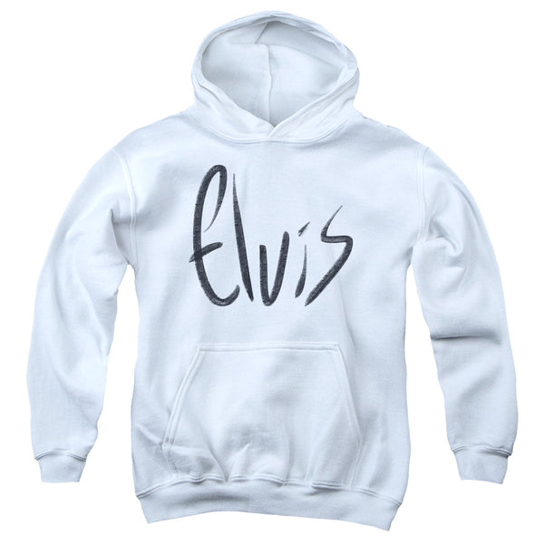 Elvis Presley - Sketchy Name Youth Hooded Sweatshirt