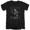 Elvis Presley - Rock And Roll Adult Slim Fit V Neck Cotton