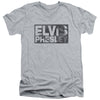 Elvis Presley - Block Letters Adult Slim Fit V Neck Cotton