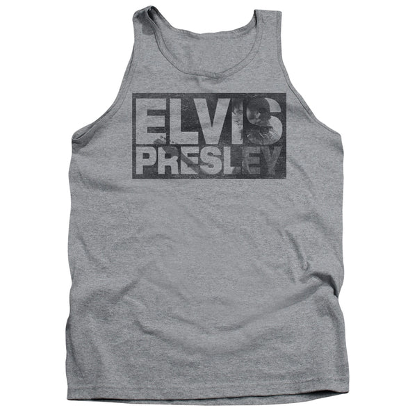 Elvis Presley - Block Letters Adult Tank Top