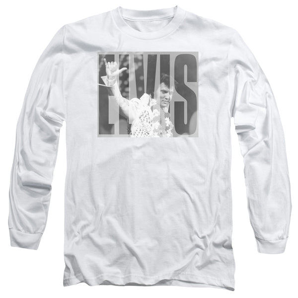 Elvis Presley - Aloha Gray Adult Long Sleeve