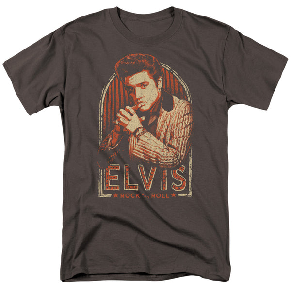 Elvis Presley - Stripes Adult Regular Fit Short Sleeve