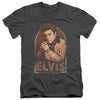 Elvis Presley - Stripes Adult Slim Fit V Neck Cotton