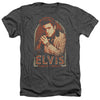 Elvis Presley - Stripes Adult Regular Fit Heather Short Sleeve