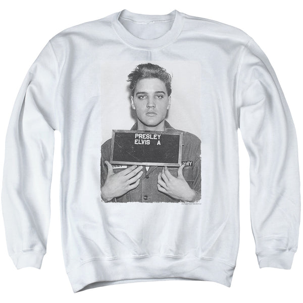 Elvis Presley - Army Mug Shot Adult Crewneck Sweatshirt