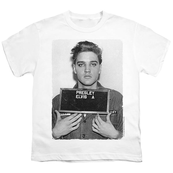 Elvis Presley - Army Mug Shot Youth Short Sleeve