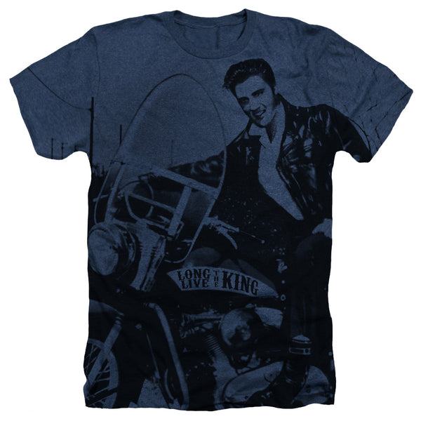 Elvis Presley - Riding Like A King Adult Regular Fit Heather Short Sleeve