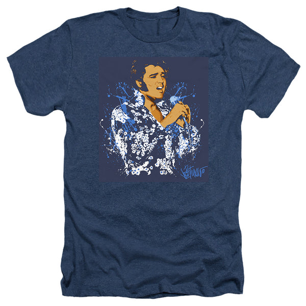 Elvis Presley - That Look Floral Adult Regular Fit Heather Short Sleeve