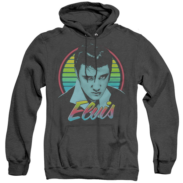 Elvis Presley - Neon King Adult Heather Hoodie