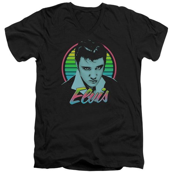 Elvis Presley - Neon King Adult Slim Fit V Neck Cotton