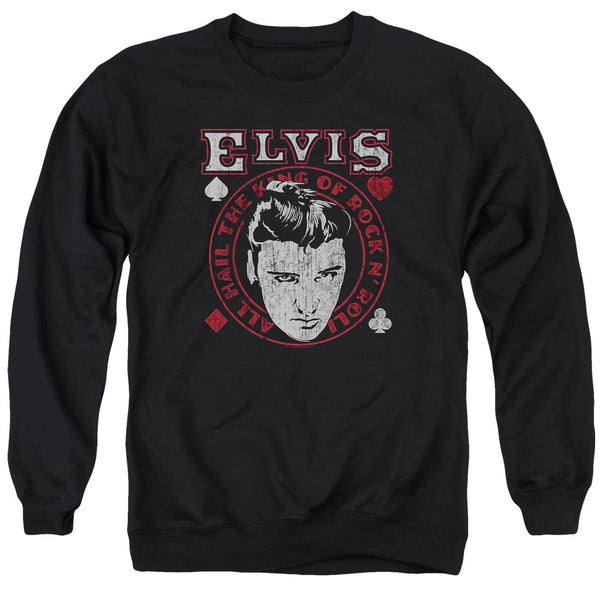 Elvis Presley - Hail The King Adult Crewneck Sweatshirt