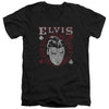 Elvis Presley - Hail The King Adult Slim Fit V Neck Cotton