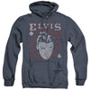 Elvis Presley - Hail The King Adult Heather Hoodie