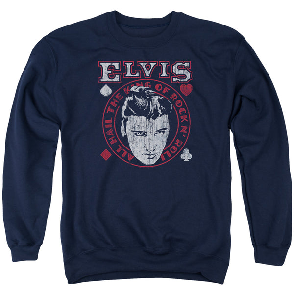 Elvis Presley - Hail The King Adult Crewneck Sweatshirt