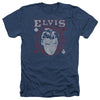 Elvis Presley - Hail The King Adult Regular Fit Heather Short Sleeve