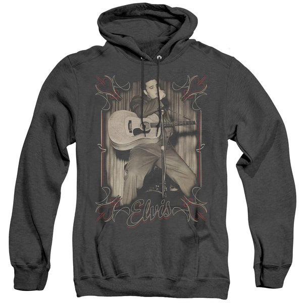 Elvis Presley - Elvis Pinstripes Adult Heather Hoodie