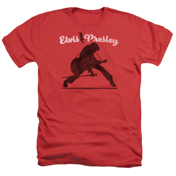 Elvis Presley - Overprint Adult Regular Fit Heather Short Sleeve