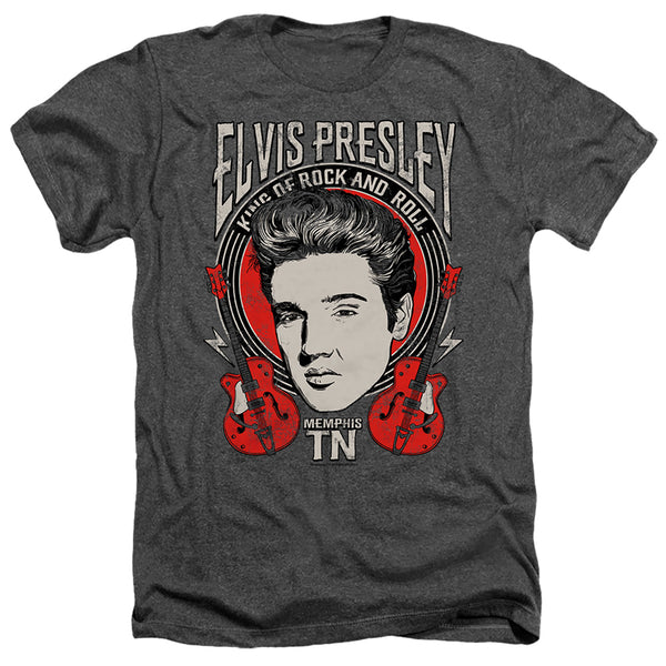 Elvis Presley - Elvis Rock Adult Regular Fit Heather Short Sleeve