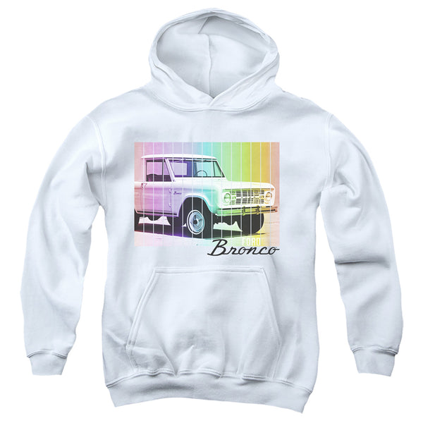 Ford Bronco - Retro Rainbow Youth Hooded Sweatshirt
