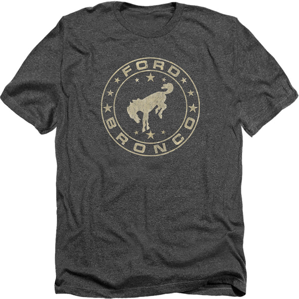 Ford Bronco - Vintage Star Bronco Adult Regular Fit Heather Short Sleeve