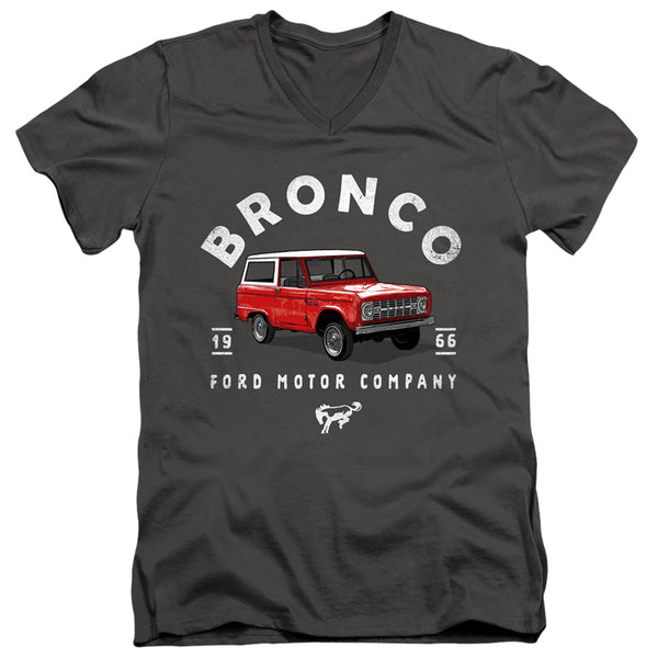 Ford Bronco - Bronco Illustrated Adult Slim Fit V Neck Cotton