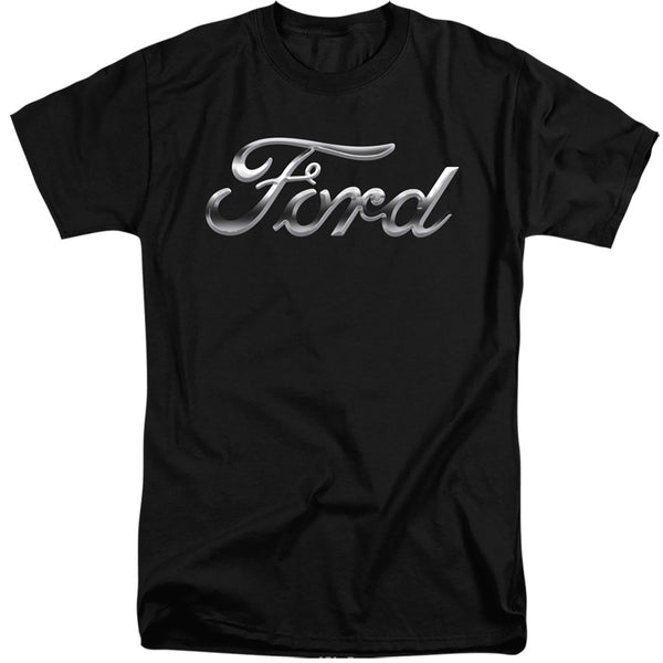 Ford - Chrome Ford Logo Adult Tall Fit Short Sleeve