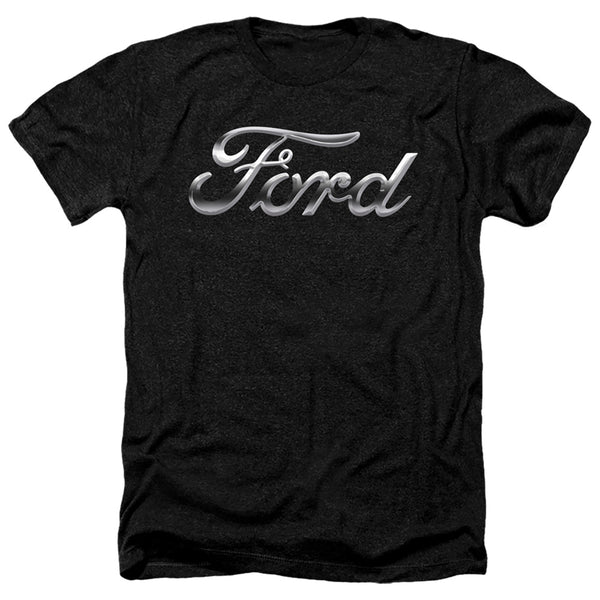 Ford - Chrome Ford Logo Adult Regular Fit Heather Short Sleeve