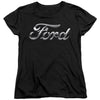 Ford - Chrome Ford Logo Women's Short Sleeve