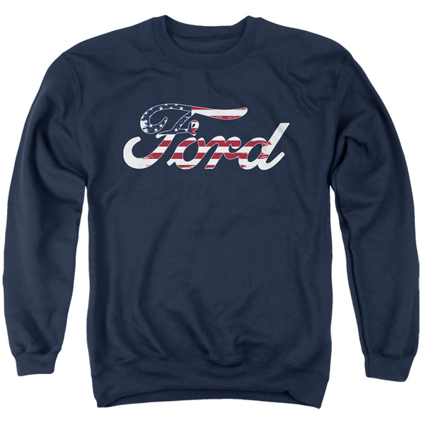Ford - Flag Logo Adult Crewneck Sweatshirt