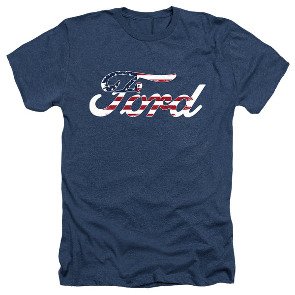 Ford - Flag Logo Adult Regular Fit Heather Short Sleeve