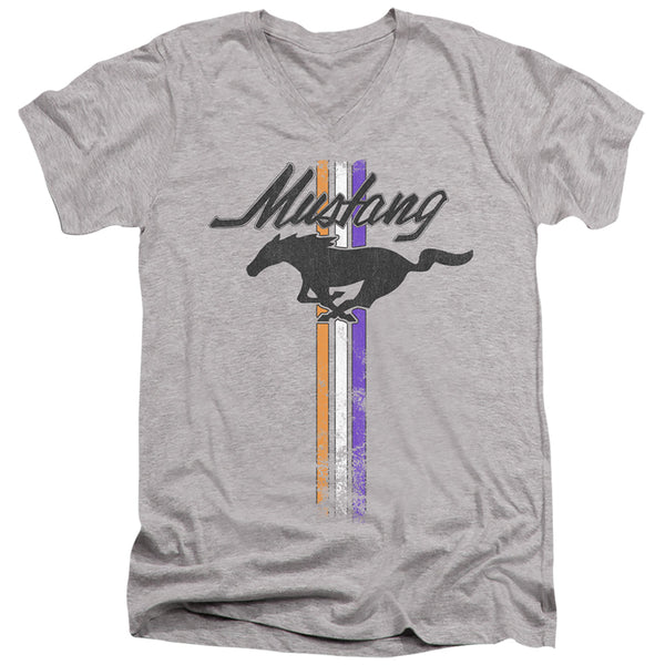 Ford Mustang - Mustang Stripes Adult Slim Fit V Neck Cotton
