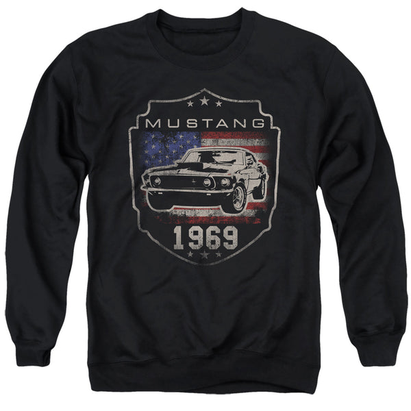 Ford - Mustang 1969 Flag Adult Crewneck Sweatshirt