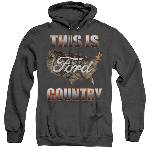 Ford - Go Further Orange Camo Adult Heather Hoodie