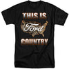 Ford - Go Further Orange Camo Adult Tall Fit Short Sleeve
