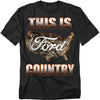 Ford - Go Further Orange Camo Adult Regular Fit Short Sleeve