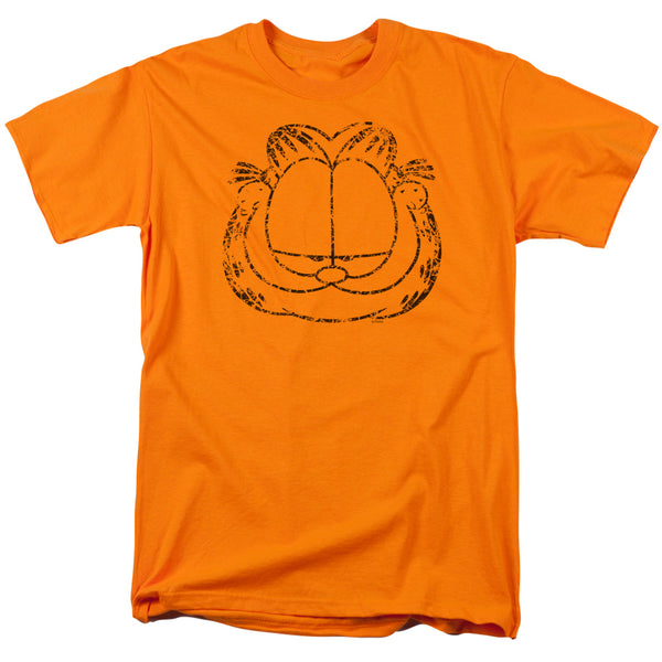 Garfield - Smirking Distressed Adult Regular Fit Short Sleeve