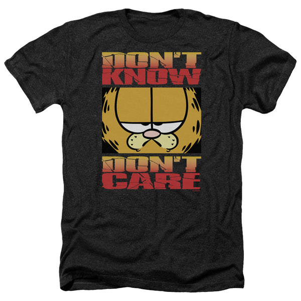 Garfield - Dont Know Dont Care Adult Regular Fit Heather Short Sleeve