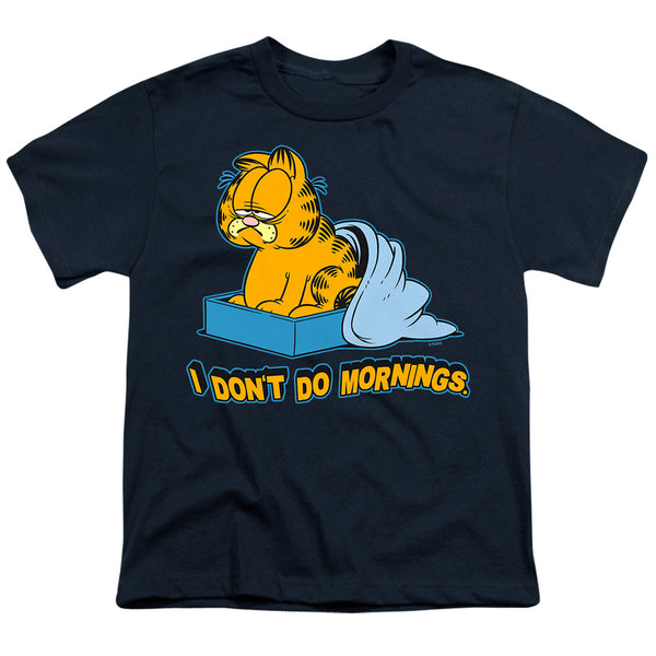 Garfield - I Dont Do Mornings Youth Short Sleeve