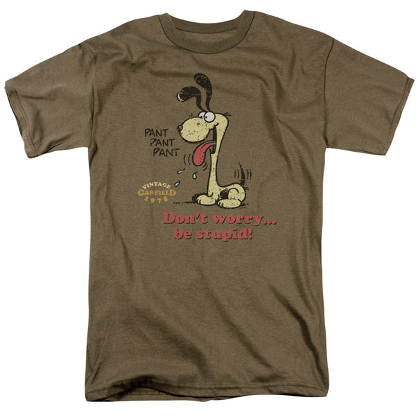 Garfield - Dont Worry Be Stupid Adult Regular Fit Short Sleeve